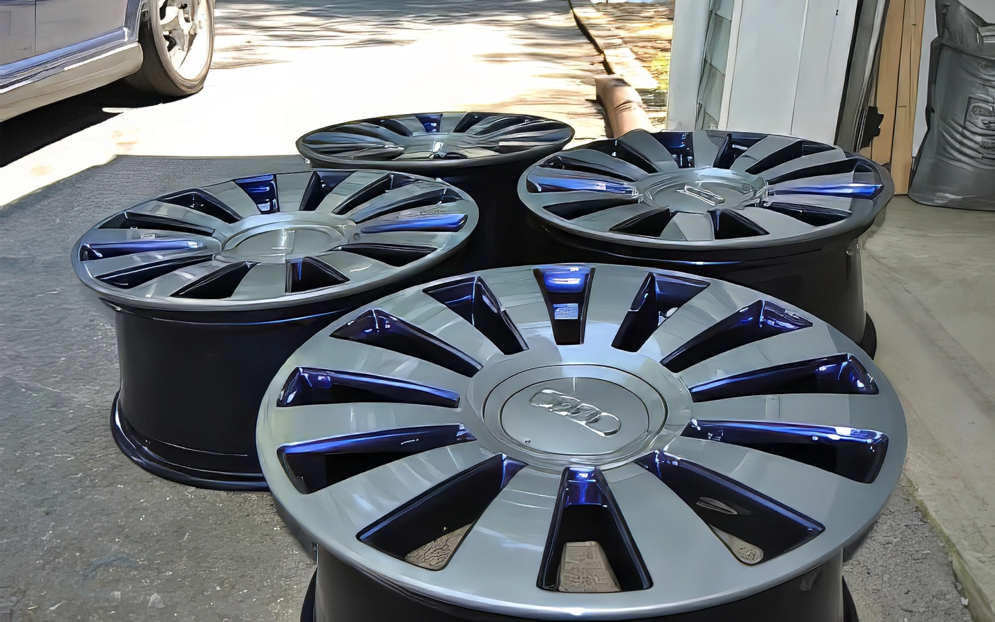 Двухцветная порошковая окраска колёсных дисков