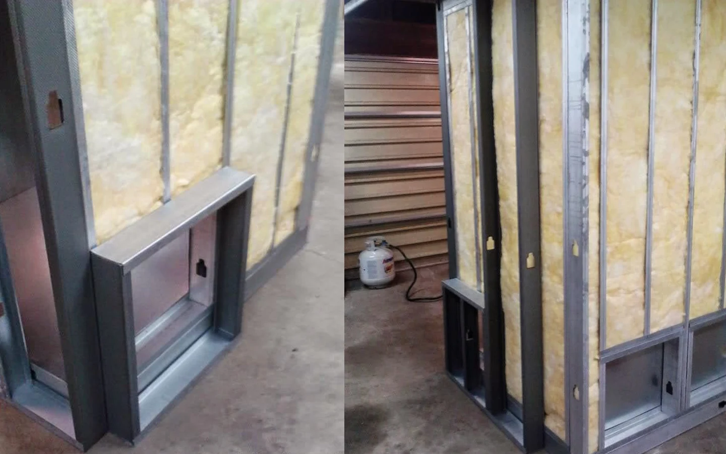 Установка отдельных изоляционных панелей снаружи печи