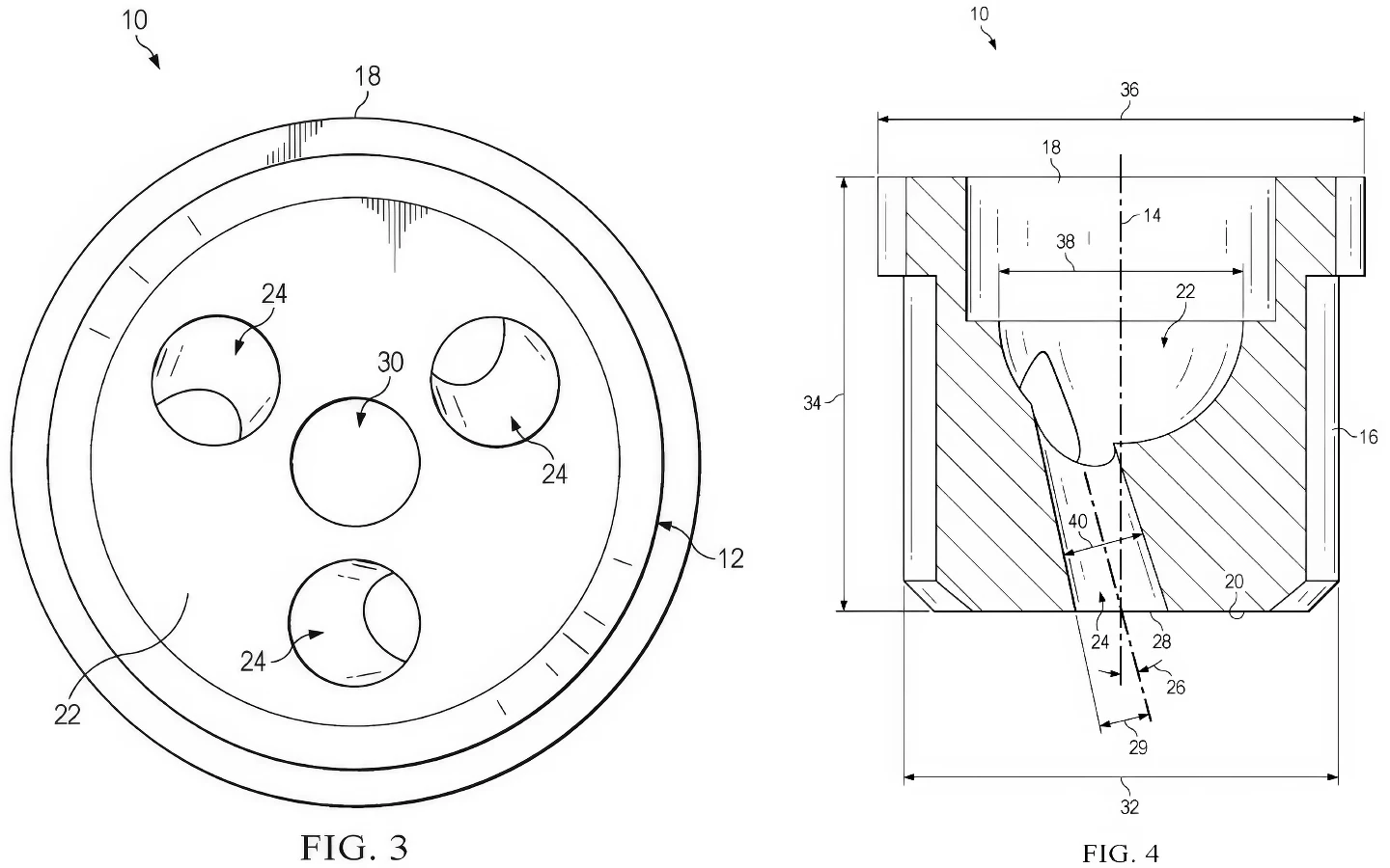 Насадка для порошкового пистолета, рисунки 3 и 4