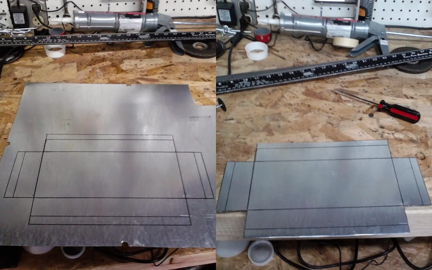 Преобразование куска листового металла в термопару, начало